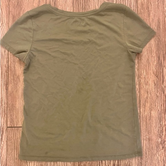 Quince Olive Green Scoop Neck - Picture 2 of 2
